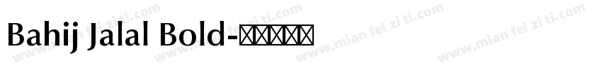 Bahij Jalal Bold字体转换